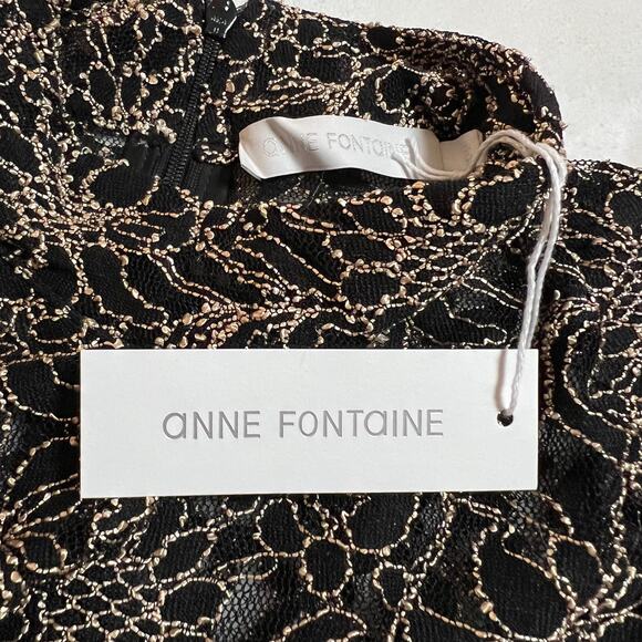 Anne Fontaine Sabine Sheer Lace Blouse w/ Bell Sleeves Size 40 (6-8) NEW - Picture 6 of 13